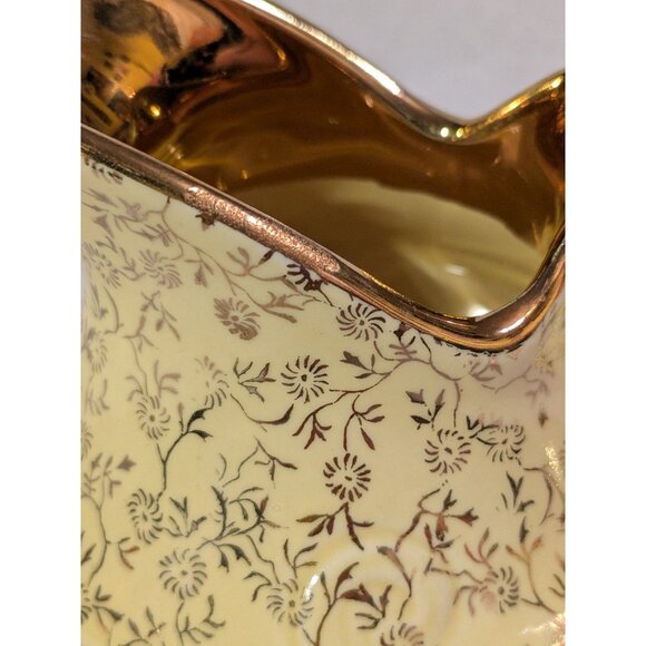 22 Kt Gold Sugar Bowl Creamer Salt & Pepper Shaker MCM Guaranteed Yellow Vtg USA - Picture 10 of 16